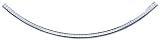 14k White Gold 4mm Domed Omega Necklace