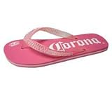 Corona Beaded Strap Ladies Flip Flop Hot Pink Sandals