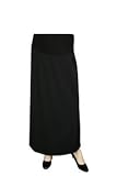 Lilo Maternity Long Matte Jersey Skirt Black