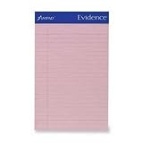 AMP20754 Perforated Pads,Jr. Legal,50 Sh/Pad,16lb.,5"x8",Dusty Rose (AMP20754).