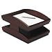 Rolodex 19270 Executive Woodline II Front Loading Double Desk Tray, Mahogany Finish, Legal
