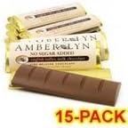 Amber Lyn Sugar Free Milk Chocolate English Toffee Candy Bar - 15/pk