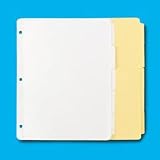 UNIVERSAL PRODUCTS / Economy tab dividers, white, 5-tab set, 36 sets/box / UNV20835 / Sold as 1 Box / Mfr Part # 20835 \*/ Economy tab dividers, white, 5-tab set, 36 sets/box