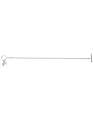 Sterling Silver Necklace with Toggle Clasp Hanging Beads 17"