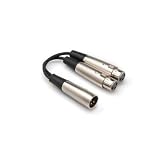 18" Y Cable Dual Xlr3F To Xlr Male With White Earbud Headphones
