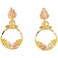 Beautiful! Yellow-gold Black Hills Gold Hoop WoMens dangle-earrings by Gold jewelry