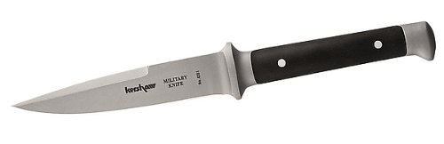 Kershaw Military Knife, Stahl 1.4116, glasperlengestrahlt POM-Griffmaterial, Kunststoffscheide mit Nylonriemen