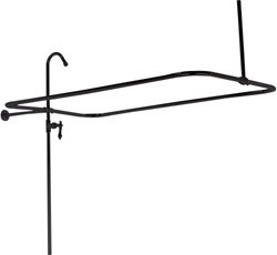 Oil Rubbed Bronze Shower Riser-Enclosure-Diverter Set