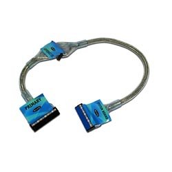 Belkin Ultra ATA 133 Round IDE Ribbon Cable - Clear with UV Pigment and Silver Braid 0.6m
