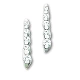 14kw AA Diamond Journey Earring
