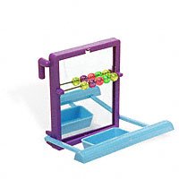 Avian Select Polly Pals Mirrored Perch with Treat Cup by Avian Select