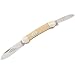 German Eye Knives JBBBY Carbon Steel Jim Bowie Premium Canoe Pocket Knife with Yellow Celluloid Handles