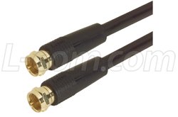 RG6 Coaxial Cable, F Male / Male, 100.0 ft