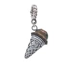 3-D Resin Chocolate Ice Cream Cone with Swarovski Crystal Sprinkles Silver Pl... 3-D Resin Chocolate Ice Cream Cone with Swarovski Crystal Sprinkles Silver Pl...