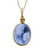 Genuine Agate Heaven's Gift Cameo & Citrine Pendant