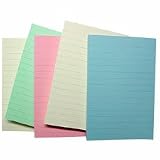 Adhesive Notes, Ruled, 4'x6', 5/PK, Pastel Colors