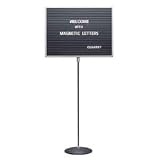 Quartet 7920M Quartet Adjustable Single-Pedestal Magnetic Letter Board, 20 x 16, BLK/GY Frame