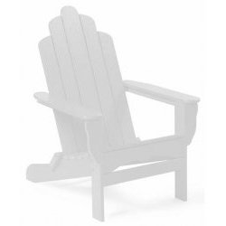 Cape Cod Plastic Adirondack Chair - White (White) (40.5H x 29.5W x 35D) by
