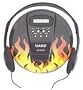 Classic CF-100 Portable CD Player with Stereo Headphones (Flames)