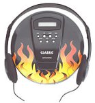 Classic CF-100 Portable CD Player with Stereo Headphones (Flames)