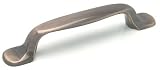 Cabinet Pull, Euro Moderno, Brushed Antique Copper Finish