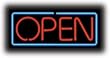 Open Rectangular Small Neon Sign