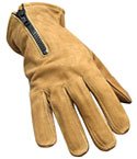 Men's Distress Brown Leather Driving Gloves Lined GL2055DB