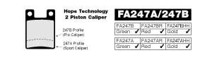 EBC HOPE 95-01 2-PISTON DISC PADS GOLD