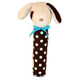 Alimrose Designs Baby Soft Fabric Hand Squeeker - Aqua Quirk Dog