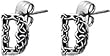Celtic Letter "D" Pewter Stud Earrings