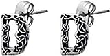Celtic Letter "D" Pewter Stud Earrings