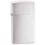 New Zippo Lighter Brushed Chrome Finish Slim Design Stylish Modern Design High Quality