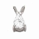 EGL Certified 5.01ct H/IF Pear Cut Diamond Solitaire Pendant in 18ct Solid White Gold