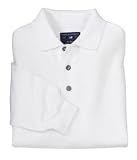 NEW Port Authority - Long Sleeve Pique Knit Sport Shirt White-6XL