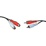 2 Phono Plugs - 2 Phono Sockets (5m Blister Packed) (5 pack)