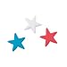 Stars Cake Decorations (14247) - RED, WHITE, BLUE STARS EDIBLE Hard Sugar Decorations for Cakes, Cupcakes & Cookies (24 pcs)