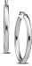 14K White Gold 30mm Polished Hoop Earrings