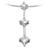 14kt. White Gold, 1/4 ct. tw. Three Diamond Pendant