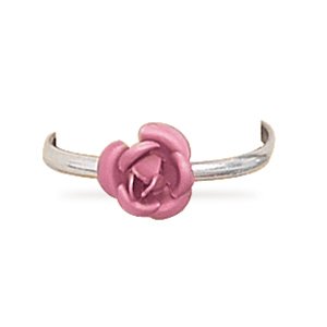Pink Rose Toe Ring
