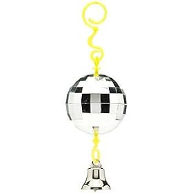 JW Pet Hanging Disco Ball with Bell Bird Toy