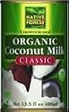 Coconut Milk, Unsweetened, Organic, 14 oz.
