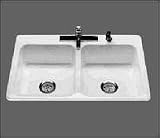 AMERICAN STANDARD 33X22 STEEL SINK 3H SR BONE