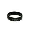 Acrylic Ring with Laser Cut Tribal Design - Width: 5mm - Size: 6-12