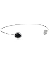 Sterling Silver Crystal Cuff Bracelet