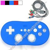 (2 in 1) Nintento WII Component Cables + Nintendo WII Classic Controller Silicone Skin WII Controller Skin Case WII Case Nintendo WII Accessories (Many Color Available)