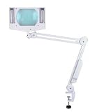 Heavy Duty High Quality 5x Mag Desk Swing Arm Lamp Magnifier with Clamp