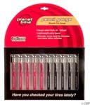 Planet Bike The Pencil Gauge Schrader Valve Air Tire Gauge (10pack - Red and Black)