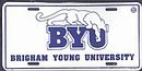 Brigham Young University BYU License Plate