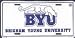 Brigham Young University BYU License Plate