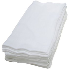 Junior Joy 12 X White 100% Cotton Muslin Squares By , Size: 70 X 70Cm